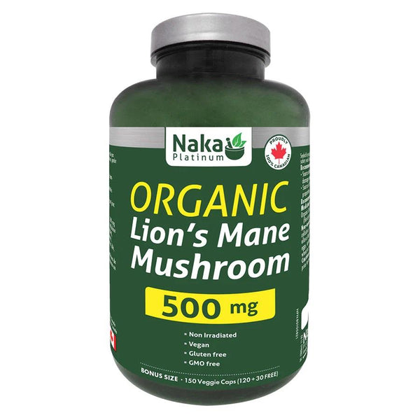 Naka Organic Lion's Mane Mushroom 150 Caps