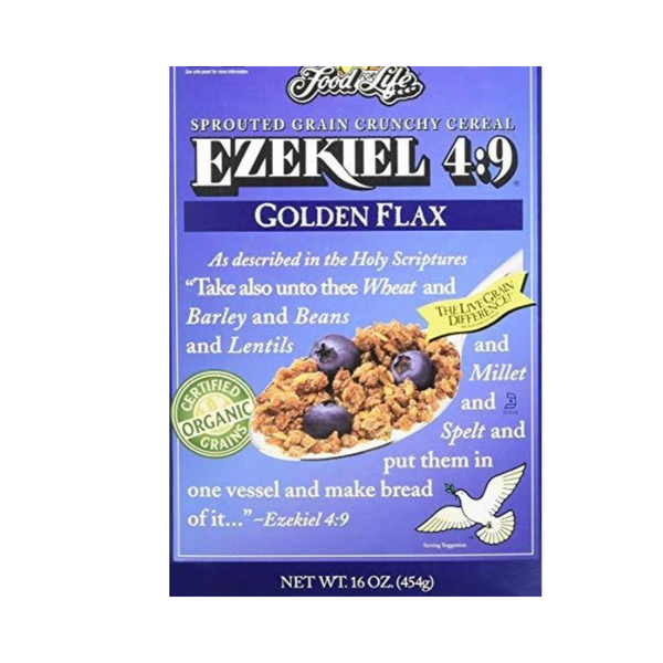 Food For Life Ezekiel 4:9 Flax Sprouted Whole Grain Cereal 454G