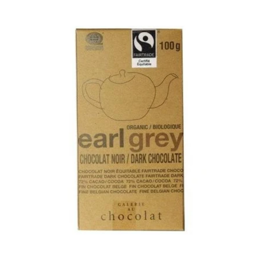 Galerie au Chocolat Earl Grey Dark Chocolate Bar 100G