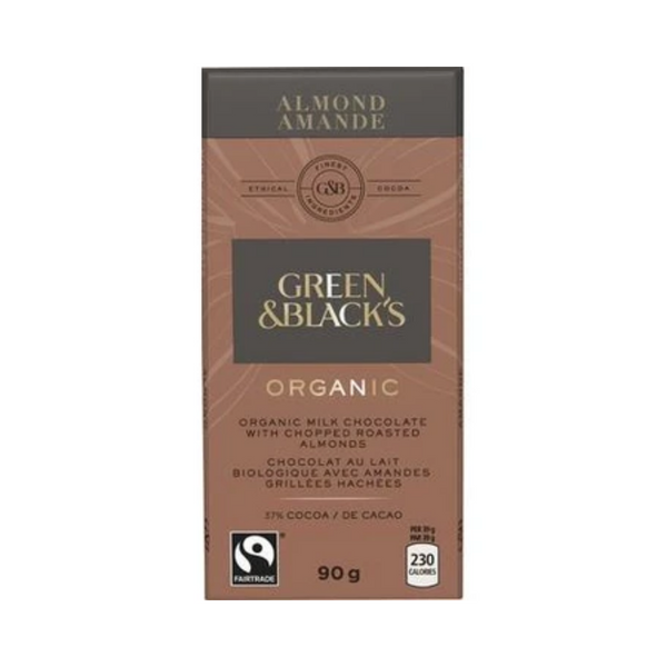 Green & Black's Organic Milk Chocolate Almond 90G