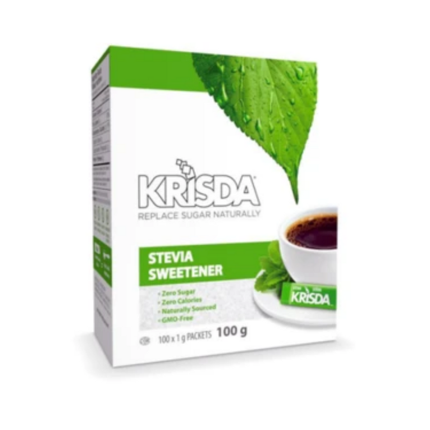 Krisda Stevia Extract Natural Sweetener 1G 100 Packets