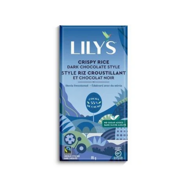 Lily's Sweets Dark Chocolate Bar Crispy Rice 85G