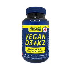 Naka Platinum Vegan D3+K2 75caps