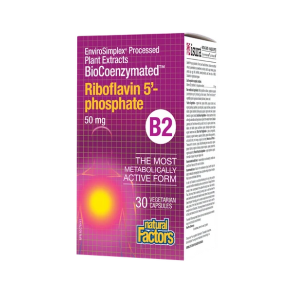 Natural Factors BioCoenzymated Riboflavin 5-phosphate 50mg 30Vcaps