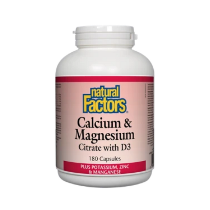 Natural Factors Calcium, Magnesium Citrate & D3, Potassium, Zinc & Manganese 210tabs