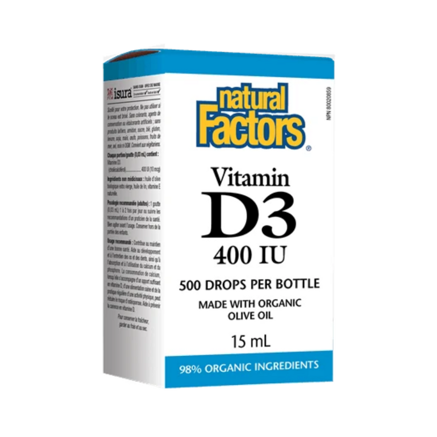 Natural Factors Vitamin D3 400IU 15ML