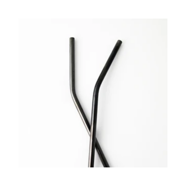 The Last Straw Stainless Steel Black Bent