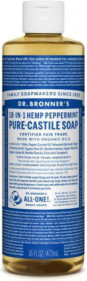 Dr. Bronner Pure-Castile Liquid Soap Peppermint 473ml