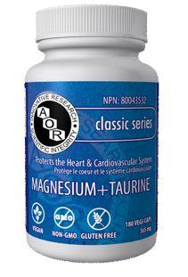 A.O.R Magnesium + Taurine 365mg 180Vcaps
