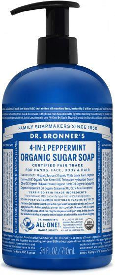Dr. Bronner Organic Sugar Soaps Peppermint 710ml