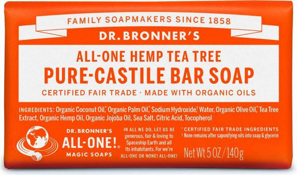 Dr. Bronner Pure-Castile Bar Soap Tea Tree 140g