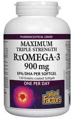 Natural Factors RxOmega-3 Triple Strength 900Mg 150SG