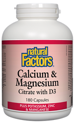 Natural Factors Cal-Mag-D3 180Cap