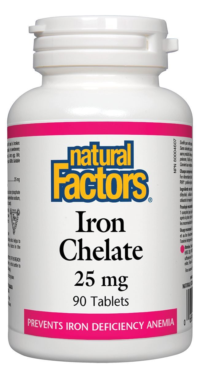 Natural Factors Iron Chelate 90Tab