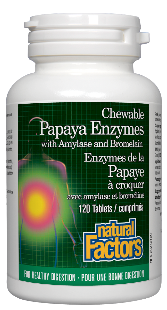 Natural Factors Papaya Enzymes 120Chews