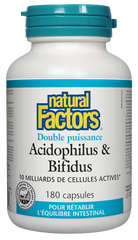 Natural Factors Double Strength Acidophilus & Bifidus 180Cap