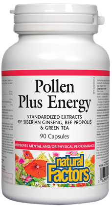 Natural Factors Pollen Plus Energy 90Cap