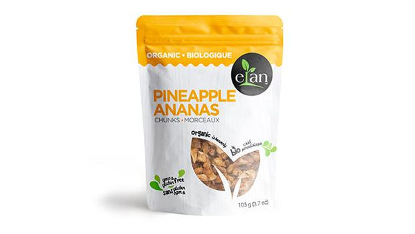 Elan Organic Dried Pineapple Chunks 105G