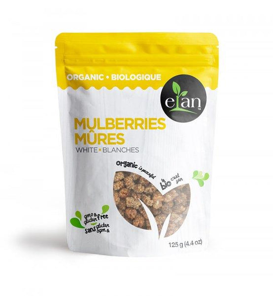 Elan Organic White Mulberries 125G