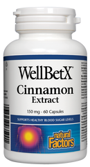 Natural Factors WellbetX Cinnamon Extract 60Caps 