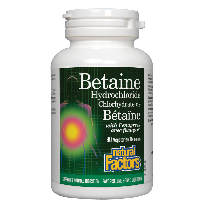 Natural Factors Betaine Hydrochloride 90Cap