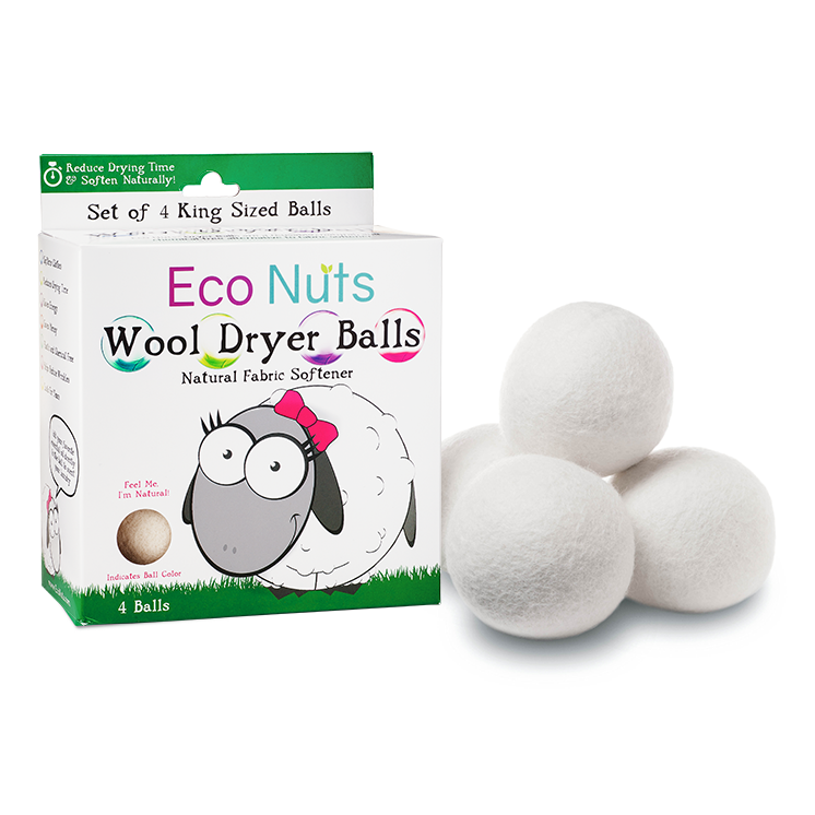 Eco Nuts Wool Dryer Balls 4 Balls