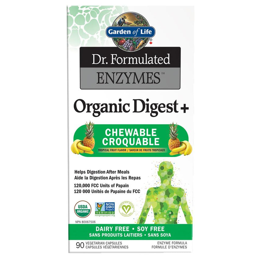 Garden of Life Dr. Formulated Enzymes Organic Digest 90Chewables