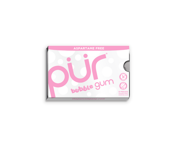 PUR Bubblegum Gum (Aspartame Free) 9 Pieces