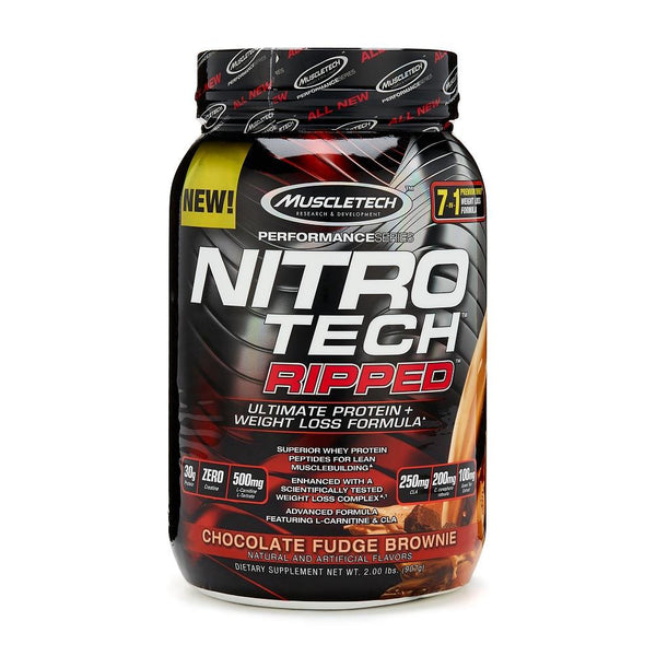 MuscleTech Nitro Tech Ripped Protein Chocolate Fudge Brownie 2lbs