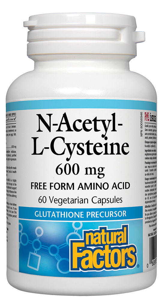 Natural Factors N-Acetyl-L-Cysteine 600mg 60 VCaps