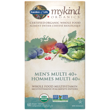 Garden of Life MyKind Organics Men's Multi 40+ 60 Tablets