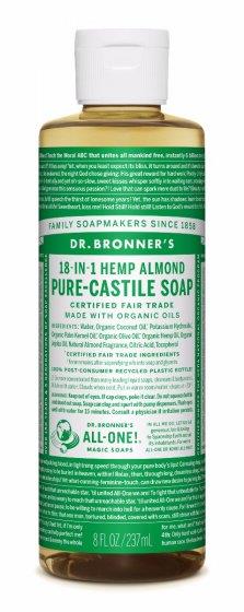 Dr. Bronner Pure-Castile Almond Liquid Soap 237ML