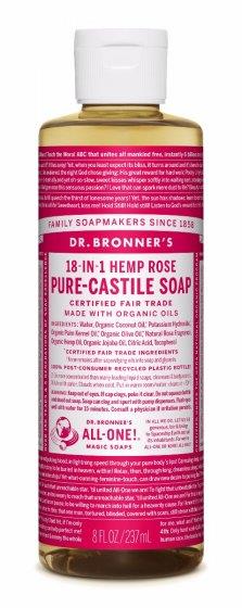 Dr. Bronner Pure-Castile Rose Liquid Soap 237ML