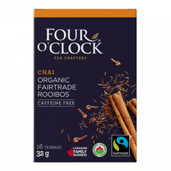 Four O'Clock Rooïbos Chaï herbal tea Organic-Fairtrade 16 Tea Bags