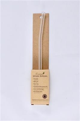 Enviro Straw, Glass Regular Straw (width 9.5mm), 10", Bent