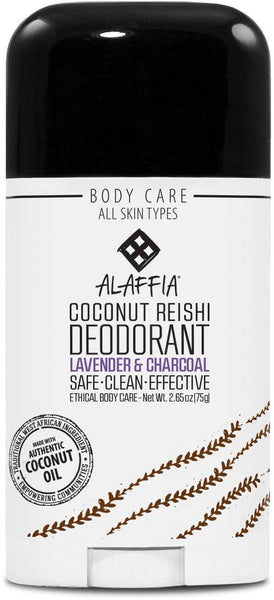 Alaffia Coconut Reishi Deodorant Lavender & Charcoal 75G