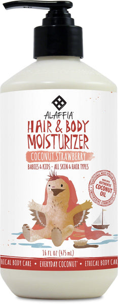 Alaffia Babies & Kids Coconut Hair & Body Moisturizer Coconut Strawberry