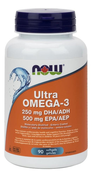 NOW Ultra Omega-3 250mg/DHA 500mg/EPA 90softgels