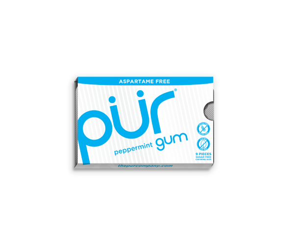 PUR Peppermint Gum (Aspartame Free) 9 Pieces