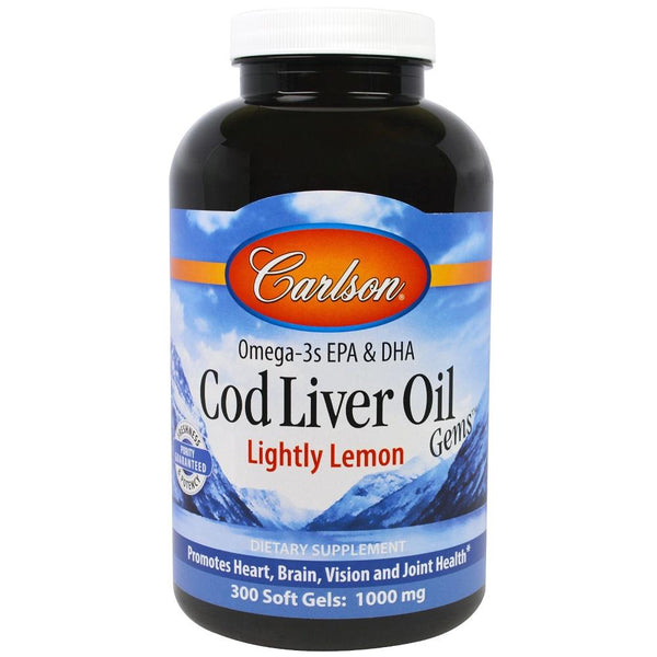 Carlson Cod Liver Oil Lightly Lemon 300softgels